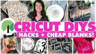Woah! 18 Dollar Tree DIY Cricut Crafts + Hacks that will send you RUNNING to the store!‍️ 