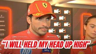 Carlos Sainz Emotional Last Post Race Interview with Ferrari