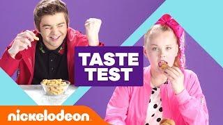 JoJo Siwa, Jack Griffo & Ricardo Hurtado Try 'Global Snack  Taste Test ' | #NickStarsIRL