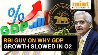 RBI Governor Explains Why India’s GDP Growth Dipped in Q2 | RBI Monetary Policy