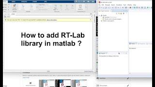 How to add RT LAB library in MATLAB