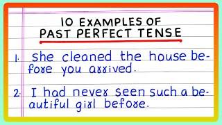 PAST PERFECT TENSE SENTENCES | 5 | 10 EXAMPLES OF PAST PERFECT TENSE | in English Grammar