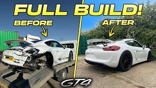 FULL BUILD - REBUILDING A CRASH DAMAGED PORSCHE CAYMAN GT4