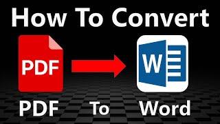 How To Convert PDF File To Word File?