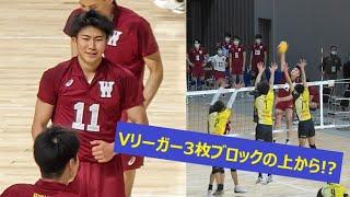 Taito Mizumachi 181cm Volleyball player unbelievable plays at all japan tournament 2022