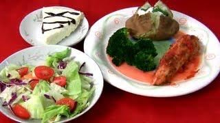 Salsa Chicken,Salad & Cheesecake - Romantic Dinner #1