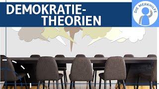 Demokratietheorien - Identitätstheorie, Konkurrenztheorie & Pluralismustheorie erklärt - Politik