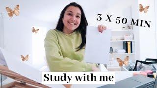 3u STUDY WITH ME op kot | pomodoro, achtergrondgeluid, geen muziek, pauzes,..