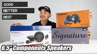 Good, Better, Best 6.5" Component Speakers Alpine R-S65C.2, Memphis PRX-60C and BLAM S165.80+