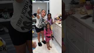 Dad gets mad at mom after making Londyn hair fall out #shorts