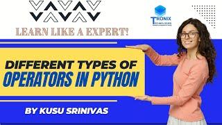 Different Types of Operators in Python | Full stack Python Course | Python Class for Beginners