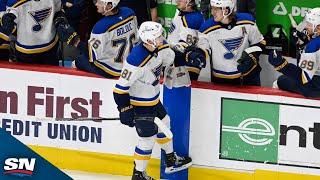 Holloway's Hat Trick Leads The Charge For The Blues In Shutout Win