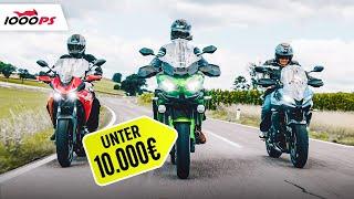 Reisemotorrad unter 10.000 Euro! Kawasaki Versys 650 vs. Triumph Tiger Sport 660 vs. Yamaha Tracer 7