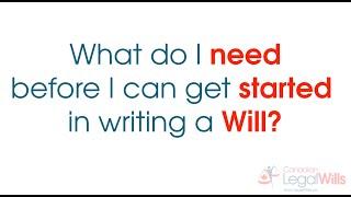 How to get started writing your Will with LegalWills online Will writing service.