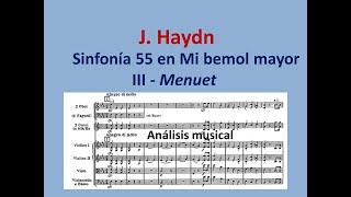 Sinfonía nº 55 de J. Haydn. Análisis del minueto.