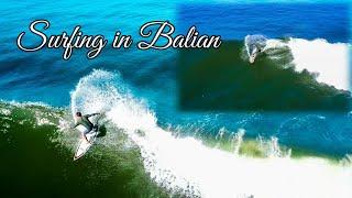 Bali, Indonesia: Surfing and Kite Surfing Spot in Tabanan, Balian! Drone Clips/Aerial View May 2022