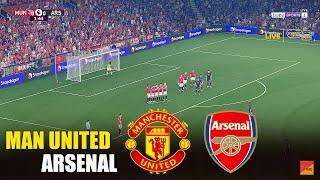 MANCHESTER UNITED vs ARSENAL | Premier League 24/25 | Simulation and Prediction | PES 21 Gameplay