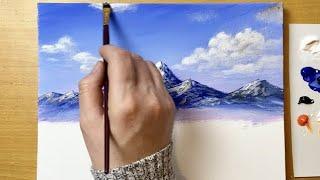 Mountain Landscape Painting / Acrylic Painting for Beginners by @InspireArtLinkings