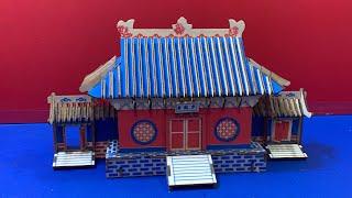 DIY Craft Instruction 3D Woodcraft Construction Kit Shaolin Temple 162pcs