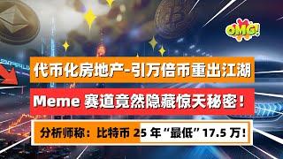 代币化是房地产的必然未来，万倍币将重出江湖！分析师称：比特币 25 年目标“最低”为 17.5 万美元！Meme 币骗局丛生赛道本身竟然隐藏惊天秘密！TON 区块链爆重大安全风险｜未来之声HuanTV