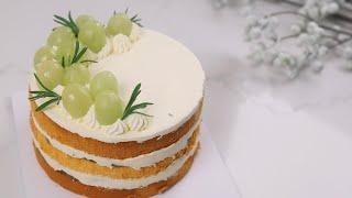 Green Grape Chiffon Cake ｜青提蛋糕，无需抹面