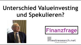 Unterschied zwischen Value Investing und Spekulation? Einfach erklärt