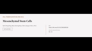 Mesenchymal Stem Cells | RTCL.TV