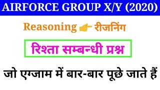 Reasoning Important Questions || रिश्ते संबंधी सवाल || Short Concept/Trick || for :- Airforce X/Y