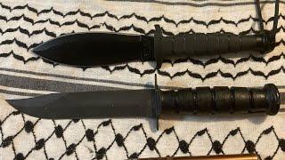 A Look at Two Fighting Knives: The USMC Kabar & the Ontario SP 9 Broad Point