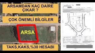 ARSAMDAN KAÇ DAİRE ÇIKAR ? (DAİRE SAYISI HESAPLAMA) (TOPLAM EMSALİNİZE GÖRE DAİRE HESABI)