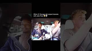 21 Savage and Jake Paul’s epic car karaoke adventure!  #MemeTime #FunnyMemes #Shorts #Karaoke