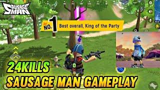 SAUSAGE MAN GAMEPLAY | 24 KILLS - SAUSAGE MAN