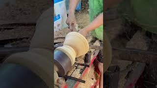 The activity of artisan Woodturning working