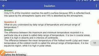 @ICSE class 10th@geography unit 13th@insolation @imp question