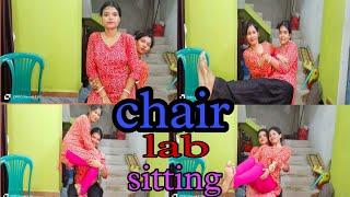 Lab sitting challenge on the chair // funny video // boudi VS  nonod