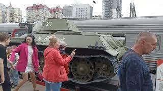 Ретропоезд «Воинский эшелон», Волгоград, вокзал "Волгоград-1", 08 мая 2025 года