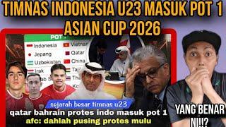 QATAR,BAHRAIN PROTES! TIMNAS INDONESIA U23 MASUK POT 1 KUALIFIKASI ASIAN CUP 2026