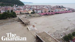 Drone footage shows devastating aftermath of Turkey floods