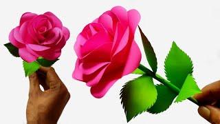  DIY - How To Make A Paper Rose Flower | Paper Craft [Tabrez Arts]