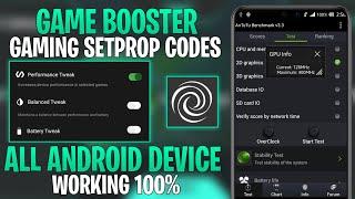 Game Booster SetProp Codes !! Optimize Performance & Boost FPS || FIX FPS SHUTTERS - Root/No Root