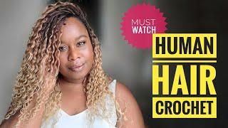 Genius! The best human hair crochet braids & tree braids hair. WIGgIT Beach Curl - Install tutorial