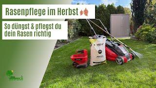 Rasenpflege im Herbst  | So düngst & pflegst du deinen Rasen im Herbst richtig