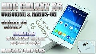 HDC Galaxy S6 (UNBOXING) MTK6582, Metalframe, 5.1" HD, 1GB RAM, SDCard - Samsung Galaxy S6 fake