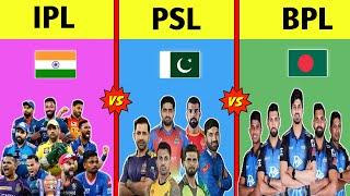 IPL VS PSL VS BPLComparison In 2023-Indian Premire Leauge Vs  Pakistan Super Leauge Vs BPL