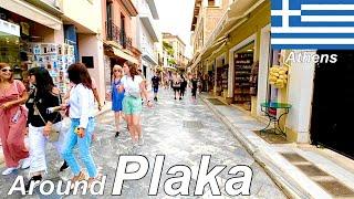 Around Plaka, Athens, Greece Summer Street Walk 2023 - 4K 60fps Walking Tour