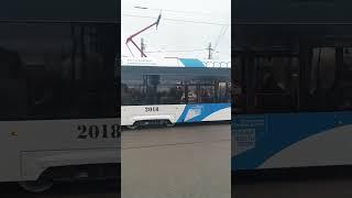 71-911ЕМ "Львёнок" №2018, маршрут 10. Улица Каспийская.