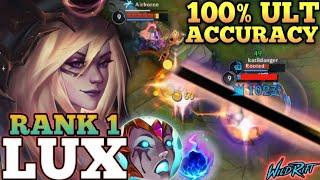 LUX MIDLANE KILLER MVP PLAY! PERFECT ULT ASSASSINATION - TOP 1 GLOBAL LUX BY MrRuhiO - WILD RIFT