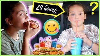 EATING FAST FOOD FOR 24 HOURS | SISTER FOREVER