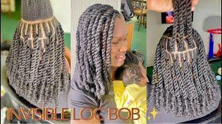 Invisible Loc Bob / Invisible Locs / Loc Bob / Loc Knot Bob / Loc Knots