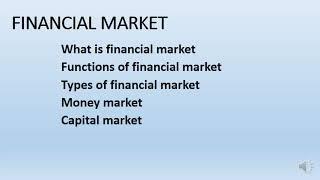 Financial market-money market -capital market  in detail - Tamil